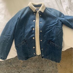 JCrew Womens denim Sherpa jacket